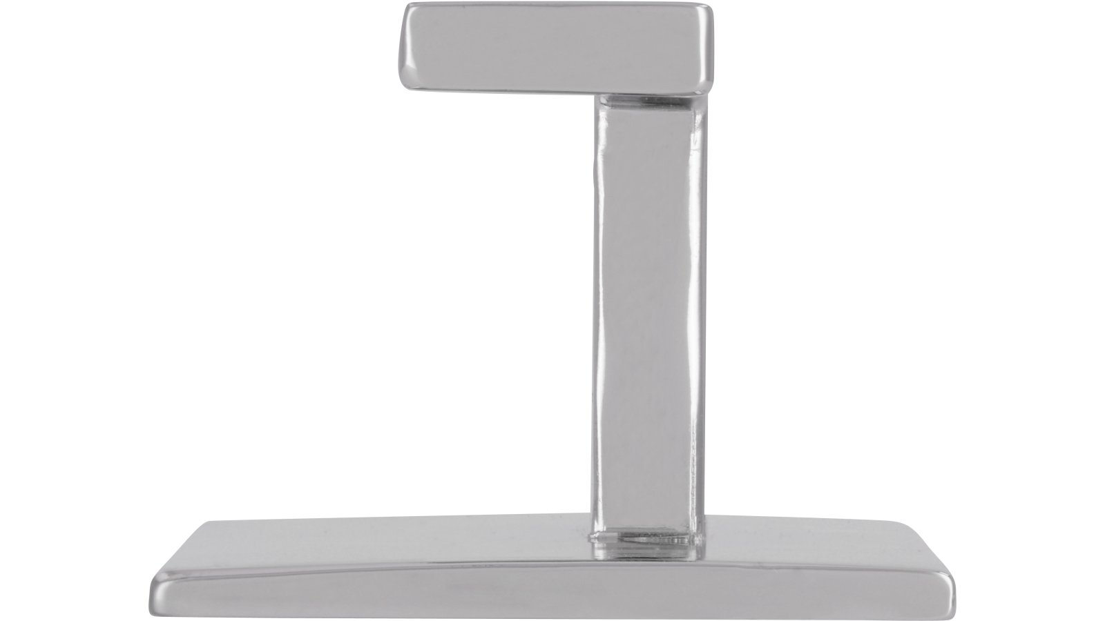 Haken Bad Nenndorf Druckguss chrom glänzend - 40 mm lang  vor weißem Hintergrund