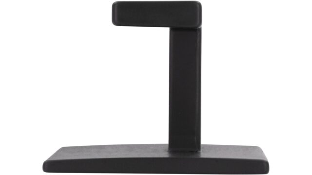 Haken Bad Nenndorf Druckguss schwarz matt pulverbeschichtet - 40 mm lang  vor weißem Hintergrund