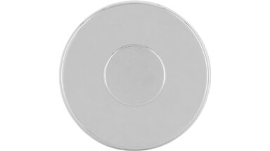 Haken Gottmadingen Druckguss - Kunststoff chrom glänzend - 50 mm lang  vor weißem Hintergrund