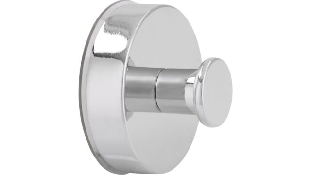 Haken Gottmadingen Druckguss - Kunststoff chrom glänzend - 50 mm lang  vor weißem Hintergrund