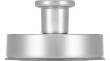 Haken Gottmadingen Druckguss - Kunststoff chrom glänzend - 50 mm lang  vor weißem Hintergrund