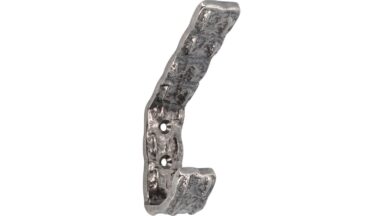 Haken Hettstedt Druckguss altsilberfarbig - 120 mm lang vor weißem Hintergrund