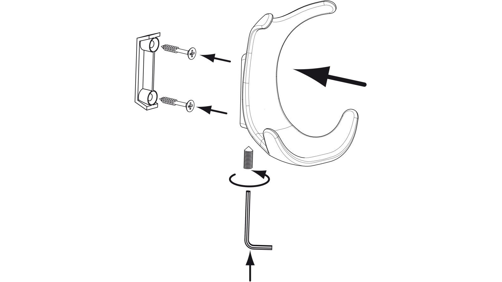 Haken Hilterd Druckguss messing schwarz gebürstet - 91 mm lang  vor weißem Hintergrund