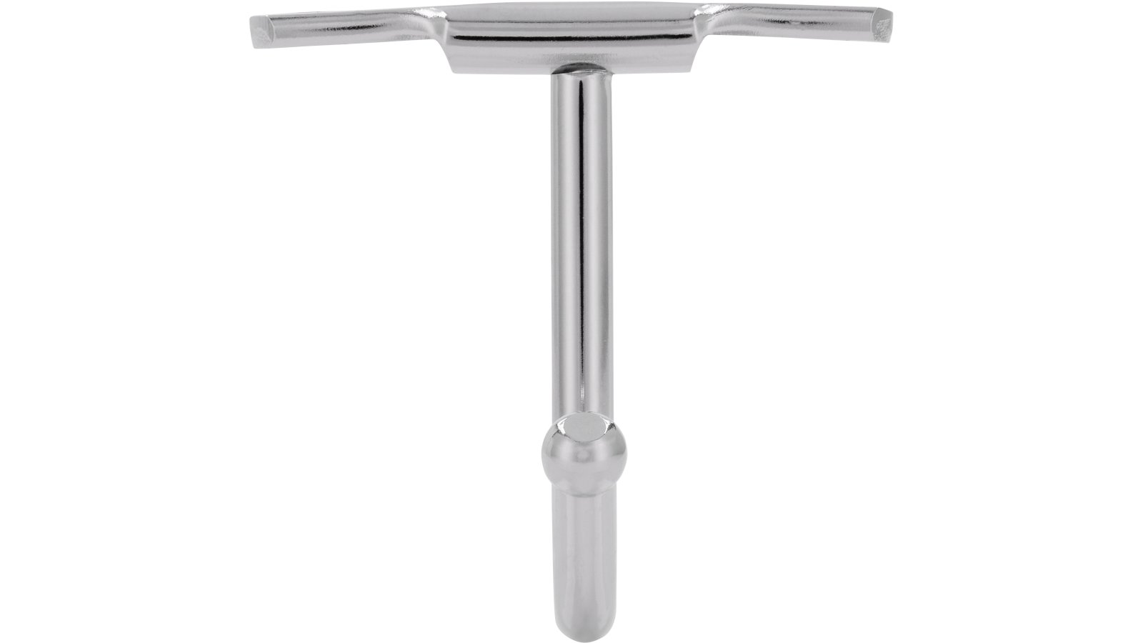 Haken Illertissen Stahl chrom glänzend 3 stück - 34 mm lang  vor weißem Hintergrund