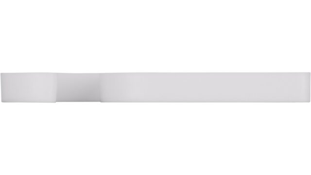 Haken Kaufungen Kunststoff weiß 5 stück - 63 mm lang  vor weißem Hintergrund