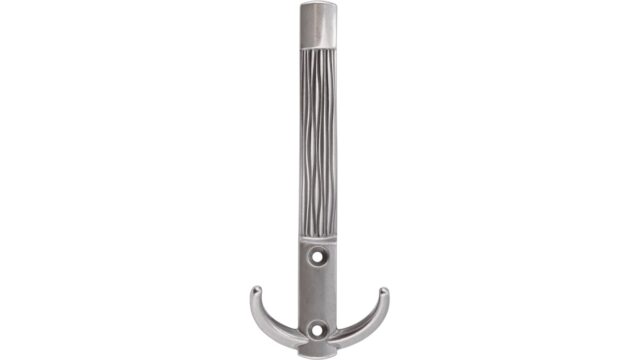 Haken Kernen Druckguss altsilberfarbig - 148 mm lang  vor weißem Hintergrund