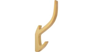 Haken Kolkwitz Druckguss gold matt gebürstet - 150 mm lang  vor weißem Hintergrund