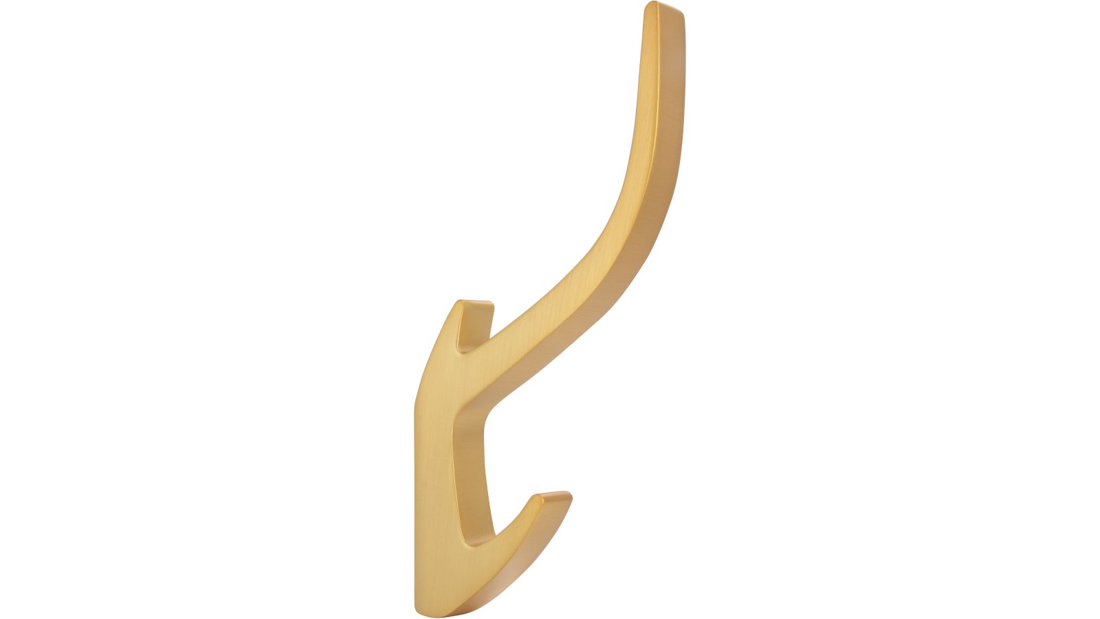 Haken Kolkwitz Druckguss gold matt gebürstet - 150 mm lang  vor weißem Hintergrund