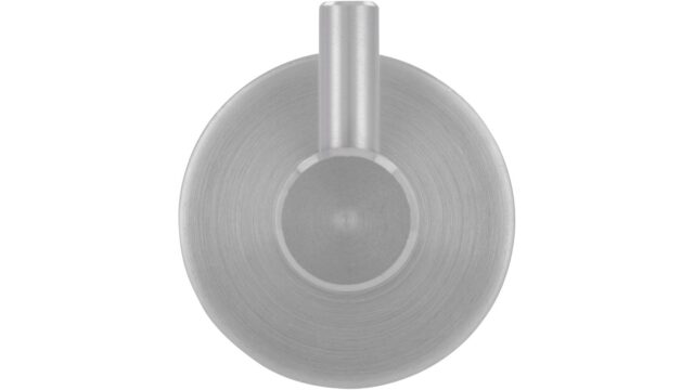 Haken Nottuln Edelstahl fein geschliffen - 38 mm lang  vor weißem Hintergrund