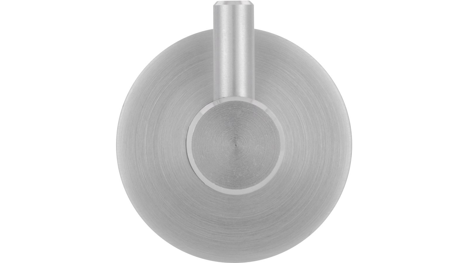 Haken Nottuln Edelstahl fein geschliffen - 38 mm lang  vor weißem Hintergrund