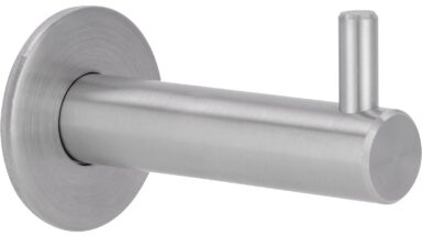 Haken Nottuln Edelstahl fein geschliffen - 38 mm lang vor weißem Hintergrund