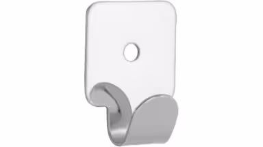 Haken Odenthal Stahl chrom glänzend - 41 mm lang  vor weißem Hintergrund