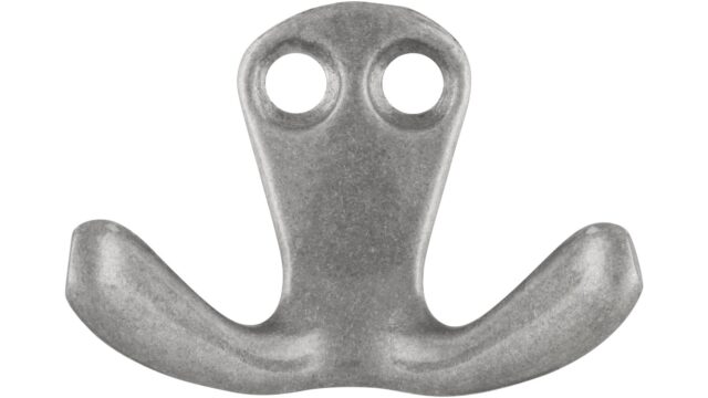 Haken Oelde Druckguss silber natur glänzend - 33 mm lang  vor weißem Hintergrund