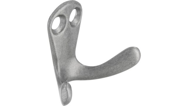 Haken Oelde Druckguss silber natur glänzend - 33 mm lang  vor weißem Hintergrund