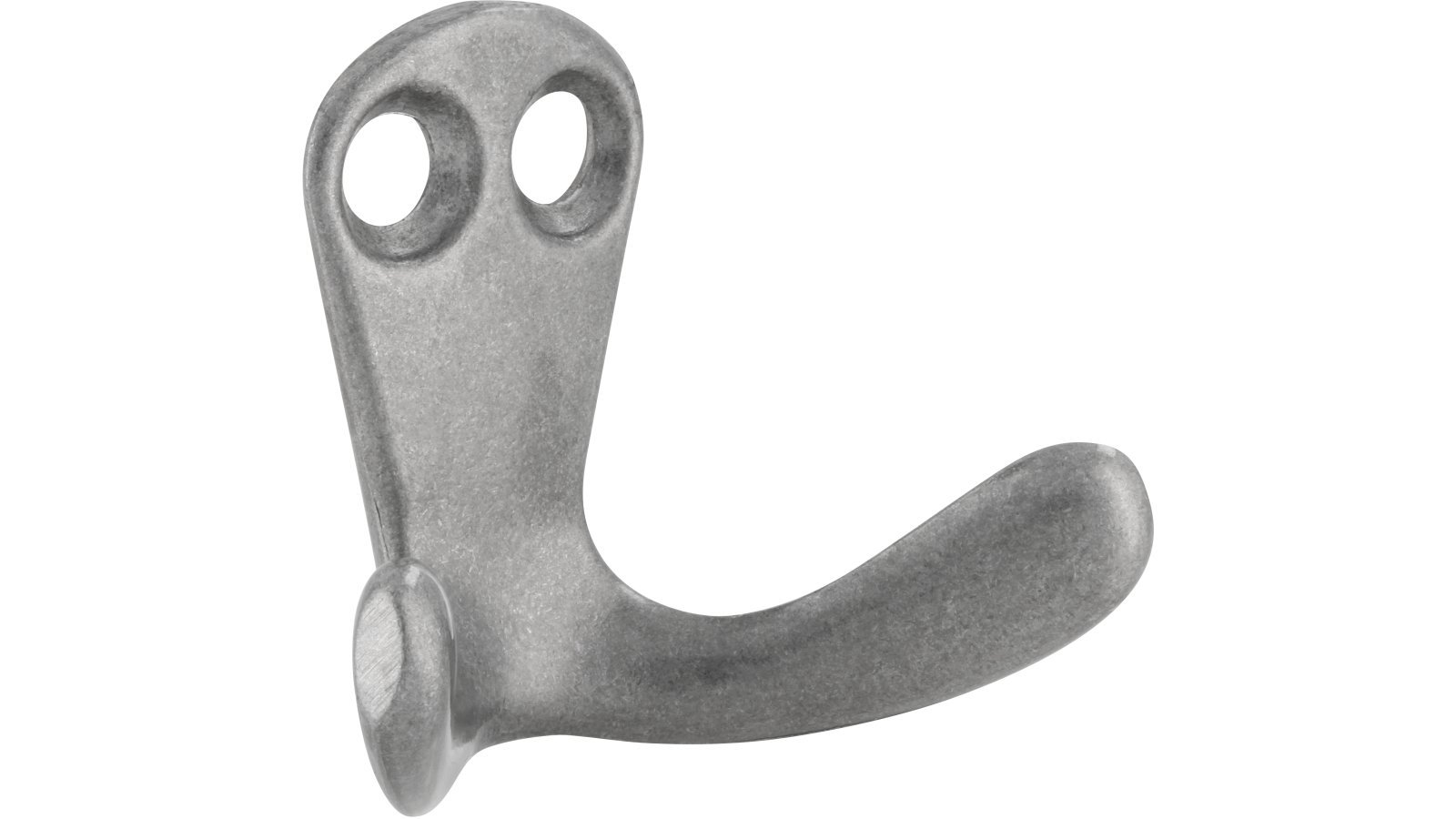 Haken Oelde Druckguss silber natur glänzend - 33 mm lang  vor weißem Hintergrund