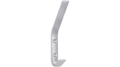 Haken Quickborn Druckguss chrom matt - 150 mm lang  vor weißem Hintergrund