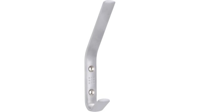 Haken Quickborn Druckguss chrom matt - 150 mm lang  vor weißem Hintergrund