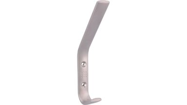 Haken Quickborn Druckguss matt vernickelt - 150 mm lang  vor weißem Hintergrund