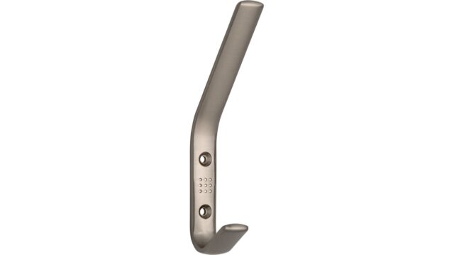 Haken Quickborn Druckguss vernickelt feingeschliffen - 150 mm lang  vor weißem Hintergrund