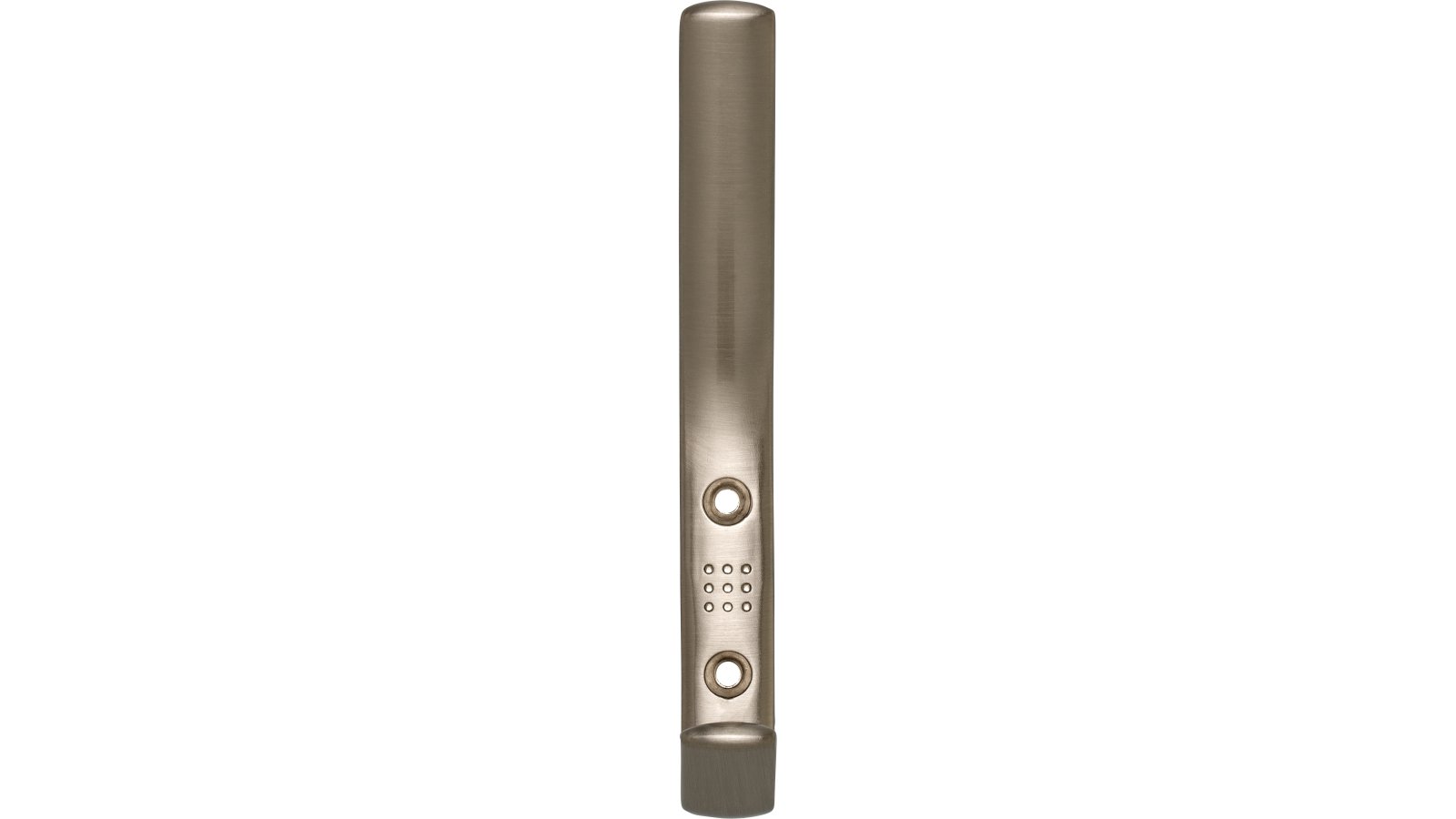 Kleiderhaken-Quickborn-nickel-Zinkdruckguss-laenge-150-626464-front Haken Quickborn Druckguss vernickelt feingeschliffen - 150 mm lang vor weißem Hintergrund