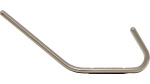 Kleiderhaken-Quickborn-nickel-Zinkdruckguss-laenge-150-626464-stehend Haken Quickborn Druckguss vernickelt feingeschliffen - 150 mm lang vor weißem Hintergrund