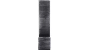 Kleiderhaken-Salzhemmendorf-eisen-Eisen-Zinkdruckguss-laenge-61-820476-front Haken Salzhemmendorf Druckguss eisenfarbig gebürstet matt - 61 mm lang vor weißem Hintergrund