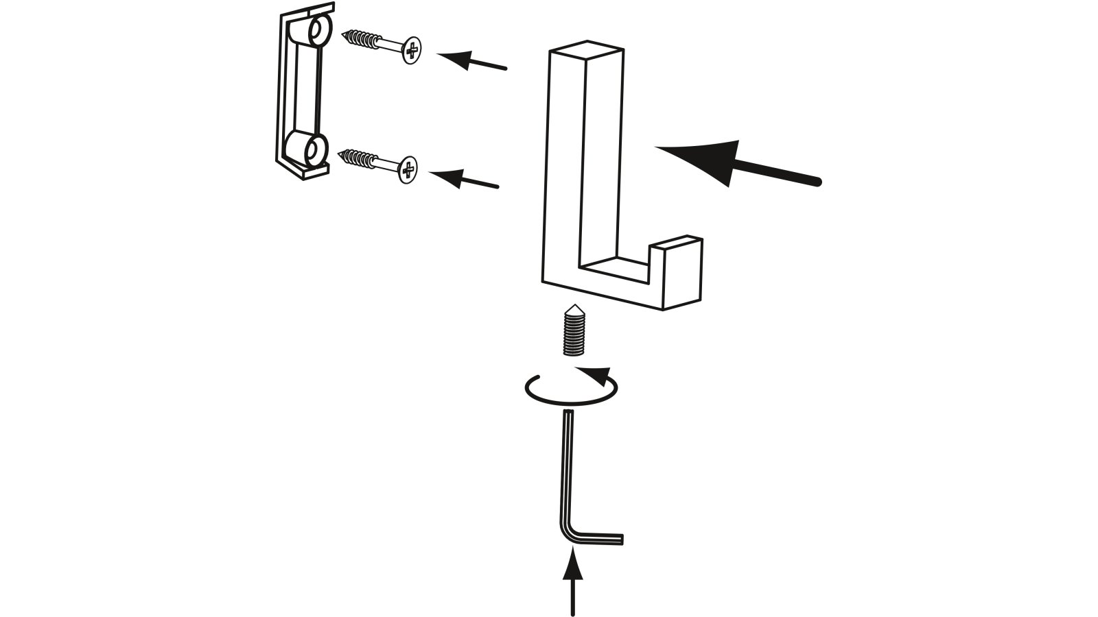 Kleiderhaken-Salzhemmendorf-eisen-Eisen-Zinkdruckguss-laenge-61-820476-technische-zeichnung-2 Haken Salzhemmendorf Druckguss eisenfarbig gebürstet matt - 61 mm lang vor weißem Hintergrund