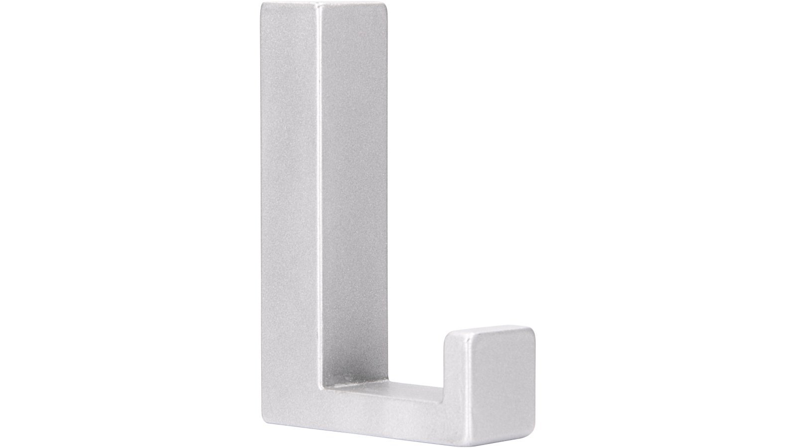 Haken SalzhemmendorfSalzhemmendorf Druckguss alufarbig pulverbeschichtet - 61 mm lang  vor weißem Hintergrund