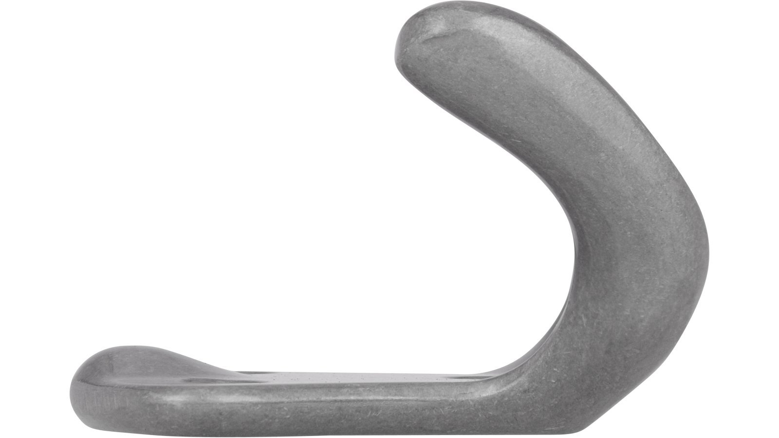 Haken Sundern Druckguss silber natur glänzend - 47 mm lang  vor weißem Hintergrund