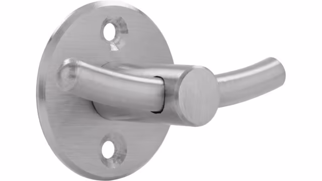 Haken Taucha Edelstahl fein geschliffen - 42 mm lang vor weißem Hintergrund