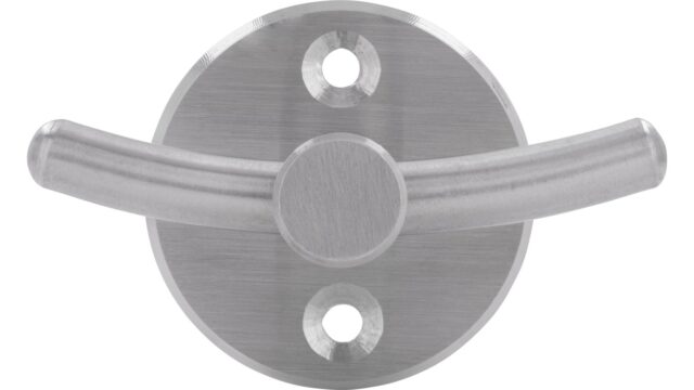 Haken Taucha Edelstahl fein geschliffen - 42 mm lang  vor weißem Hintergrund