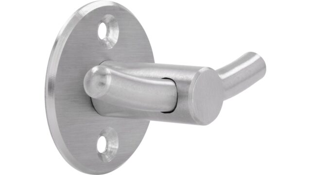 Haken Taucha Edelstahl fein geschliffen - 42 mm lang  vor weißem Hintergrund