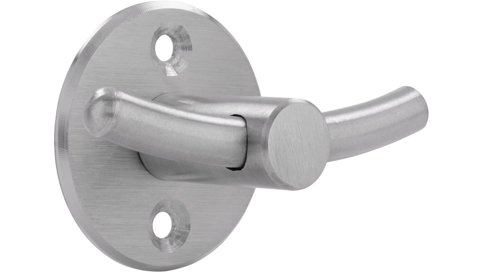 Haken Taucha Edelstahl fein geschliffen - 42 mm lang  vor weißem Hintergrund