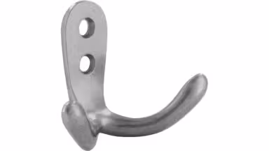 Haken Weil Druckguss silber natur glänzend - 45 mm lang vor weißem Hintergrund