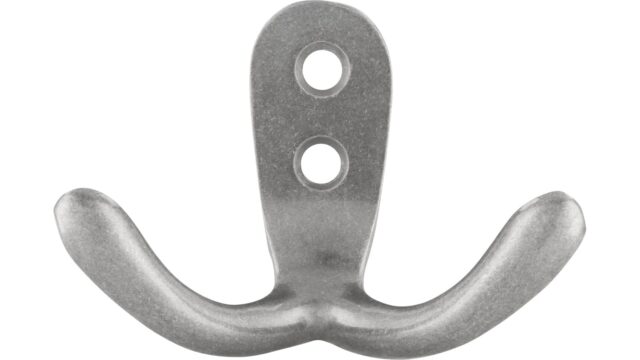Haken Weil Druckguss silber natur glänzend - 45 mm lang  vor weißem Hintergrund