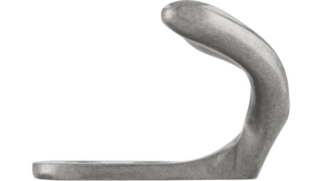 Haken Weil Druckguss silber natur glänzend - 45 mm lang  vor weißem Hintergrund