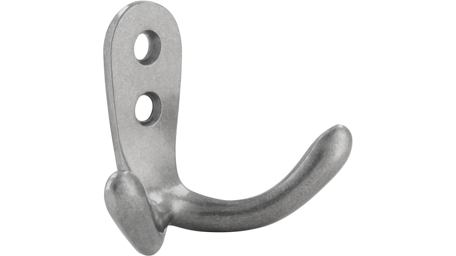 Haken Weil Druckguss silber natur glänzend - 45 mm lang  vor weißem Hintergrund