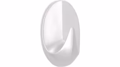 Haken Wolfhagen Kunststoff chrom matt - 42 mm lang vor weißem Hintergrund