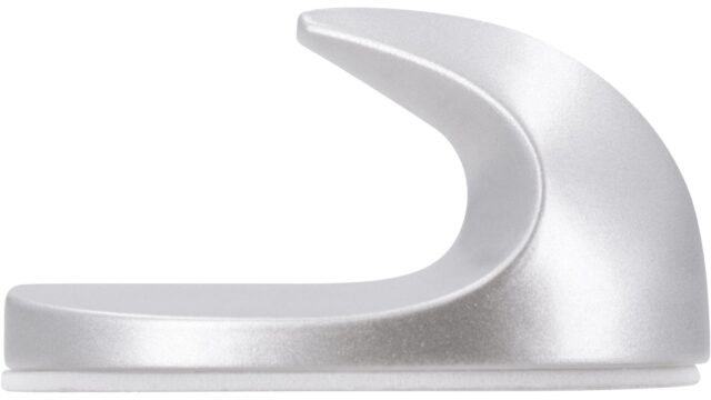 Haken Wolfhagen Kunststoff chrom matt - 42 mm lang  vor weißem Hintergrund