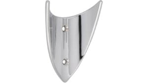 Haken Zittau Druckguss chrom glänzend - 82 mm lang  vor weißem Hintergrund