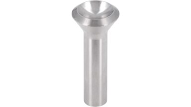 Haken Zwiesel Edelstahl fein geschliffen - 20 mm lang  vor weißem Hintergrund