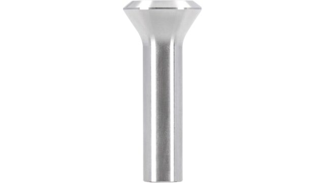 Haken Zwiesel Edelstahl fein geschliffen - 20 mm lang  vor weißem Hintergrund