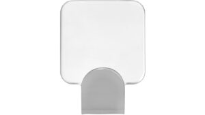 Haken sk Hainburg Stahl chrom glänzend - 41 mm lang  vor weißem Hintergrund