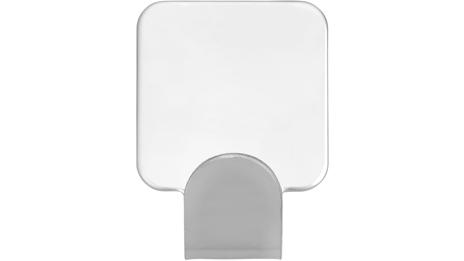 Haken sk Hainburg Stahl chrom glänzend - 41 mm lang  vor weißem Hintergrund