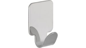 Haken sk Hainburg Stahl chrom glänzend - 41 mm lang  vor weißem Hintergrund