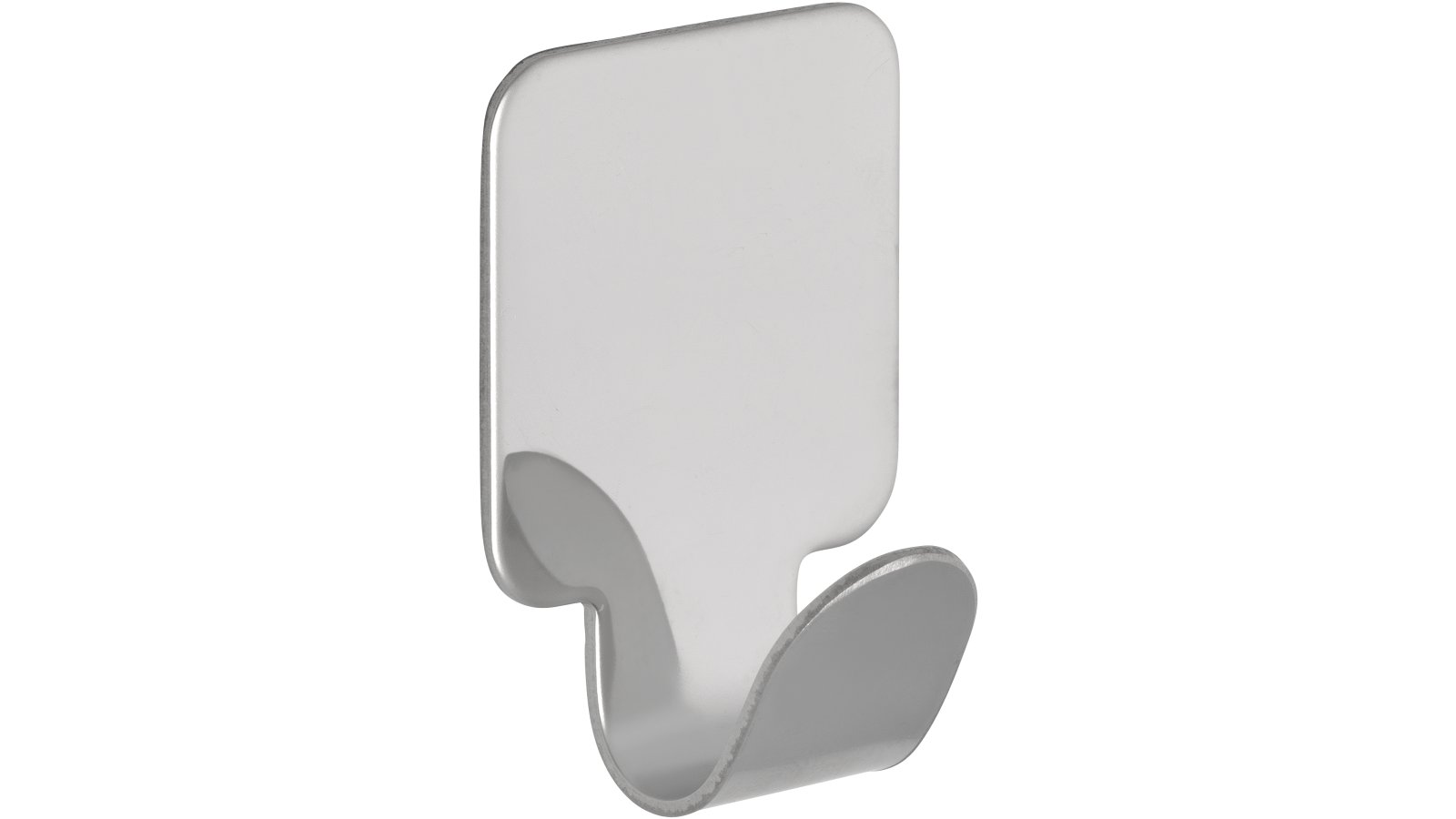 Haken sk Hainburg Stahl chrom glänzend - 41 mm lang  vor weißem Hintergrund