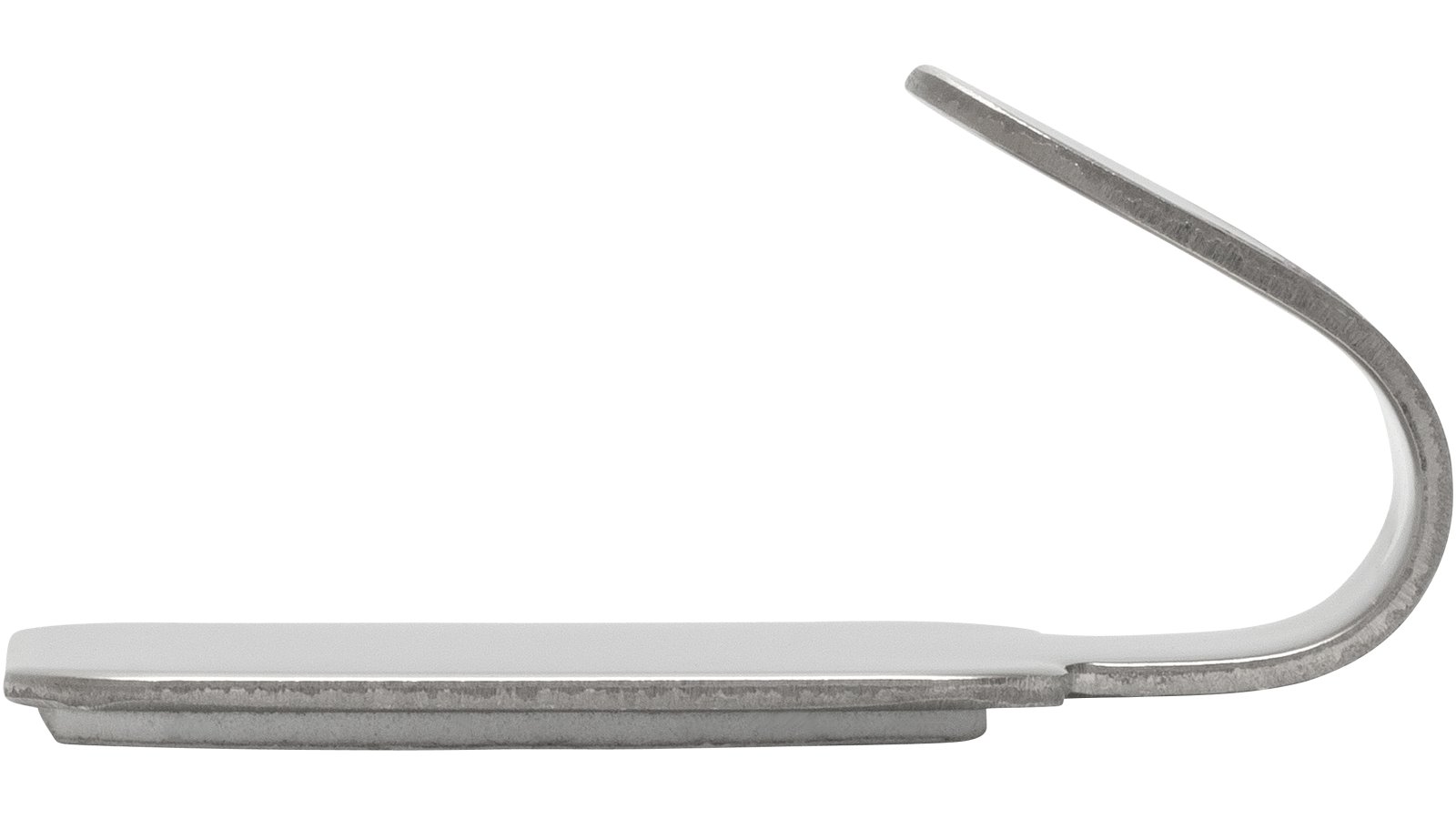 Haken sk Hainburg Stahl chrom glänzend - 41 mm lang  vor weißem Hintergrund