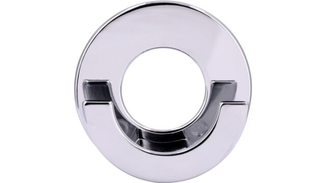 Haken sk Torgelow Druckguss chrom glänzend - 60 mm lang  vor weißem Hintergrund