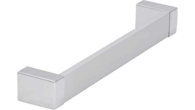 Griff Adendorf Aluminium - Kunststoff silber natur matt galvanisiert chrom glänzend - 172 mm lang  vor weißem Hintergrund