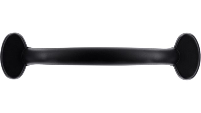 Griff Altena Druckguss schwarz matt pulverbeschichtet - 129 mm lang  vor weißem Hintergrund